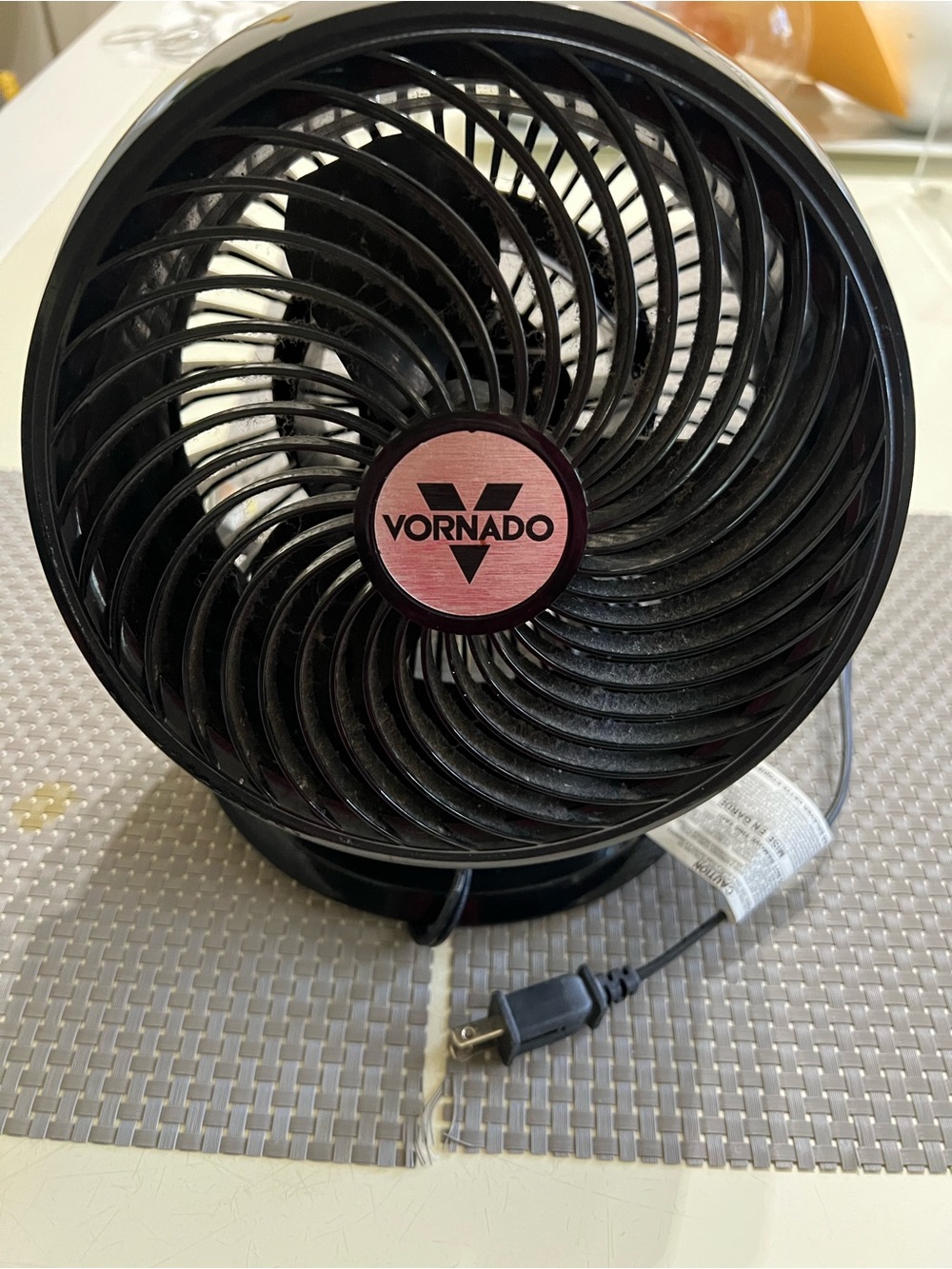 Black Compact Desk Fan - Portable Air Circulator